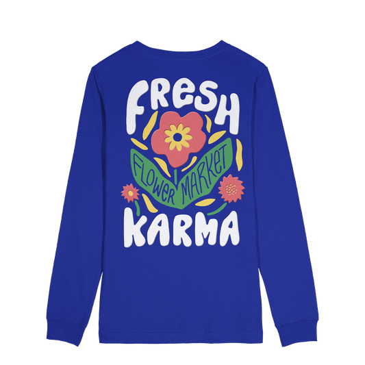 Flower Market Long Sleeve - Royal Blue