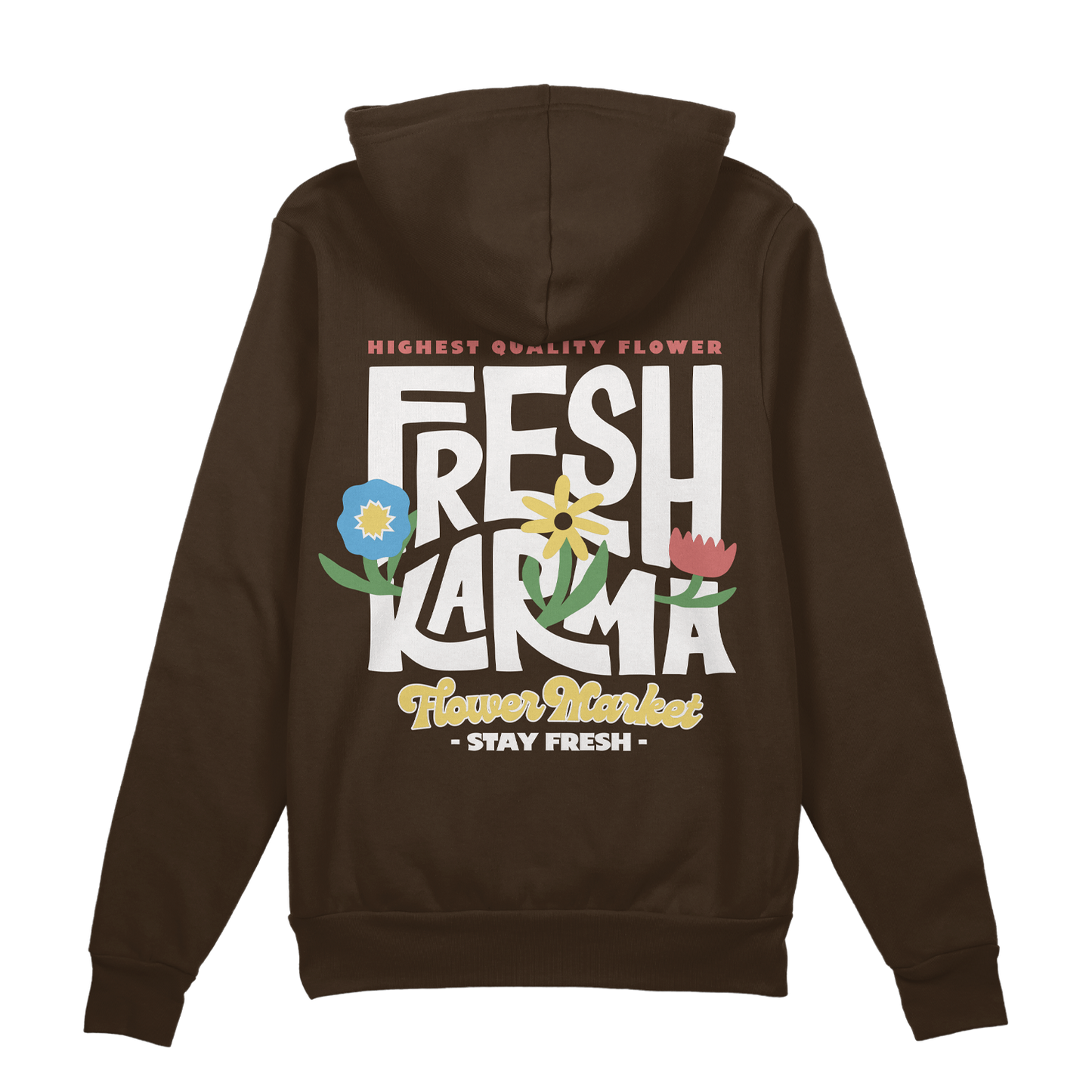 Flower Market Hoodie - Brown