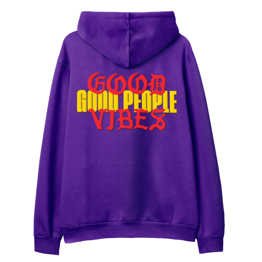 Good Vibes, Good People Hoodie - Purple